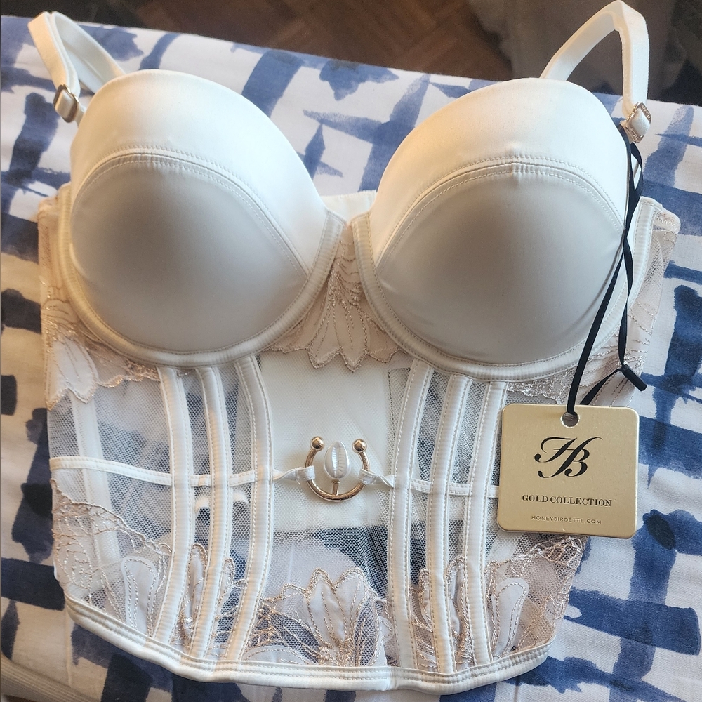 White Lace Bustier Louise Bridal Collection